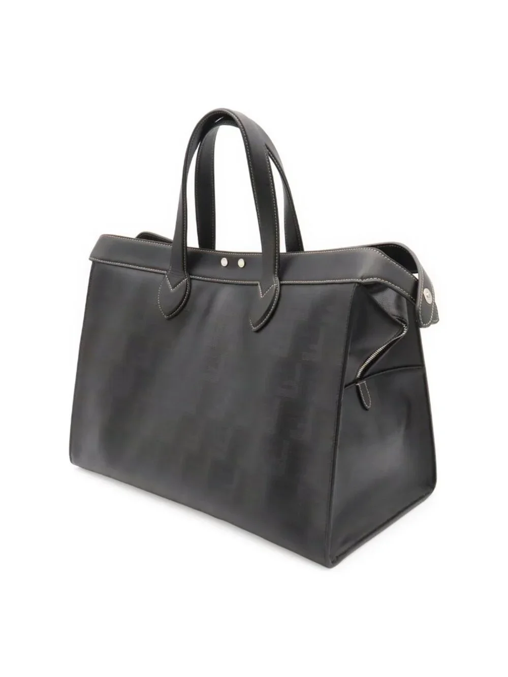 Fendi Peekaboo IC You Forty 8 Tote Large Leather Black Silver Shoulder Pouch